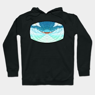 Blue Abronia Mask Hoodie